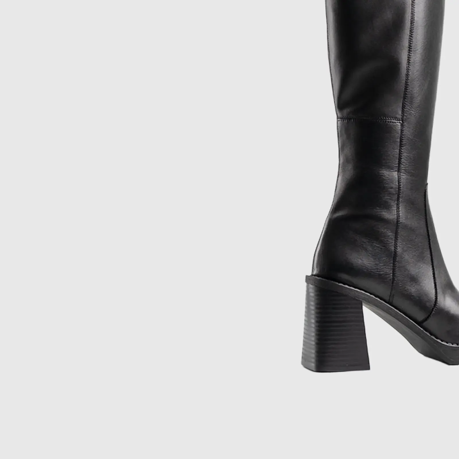 Leather Boots Black 11528