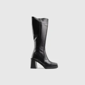 Leather Boots Black 11528