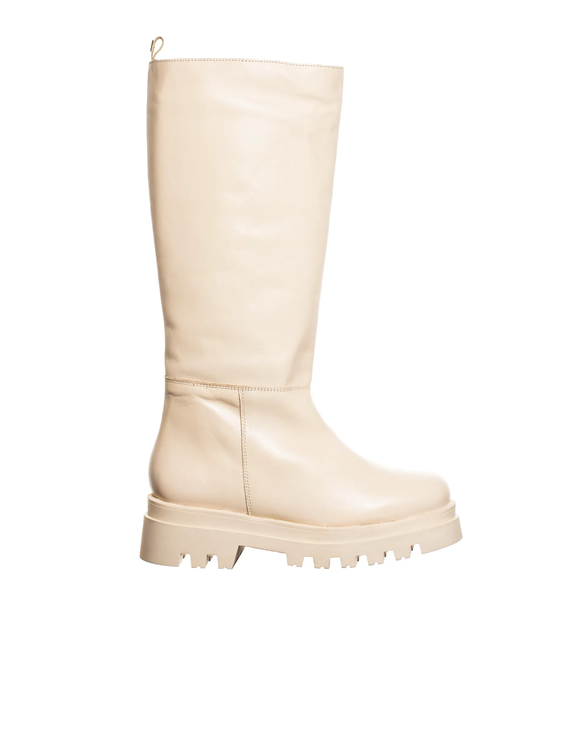 Leather Boots Odessa White High