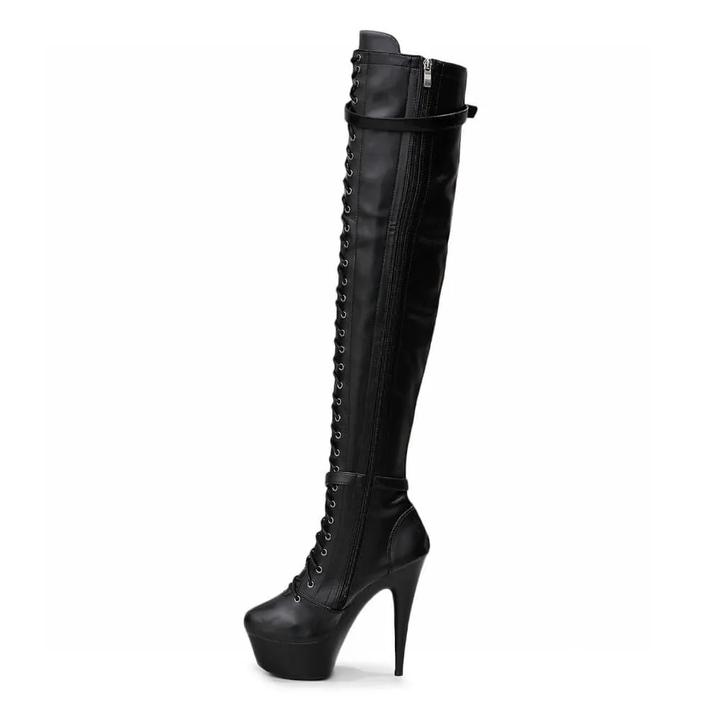 Lexx - Black Vegan Leather - Street Sole