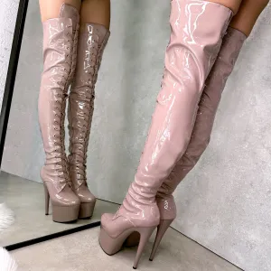 LipKit Thigh High Front Lace - Boujee - 7 INCH