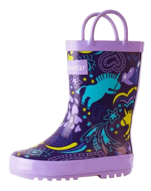 Loop Handle Boots, Purple Unicorn
