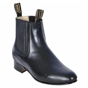 Los Altos Boots Mens #615105 Charro Short Boots  | Style Deer Boots | Color Black
