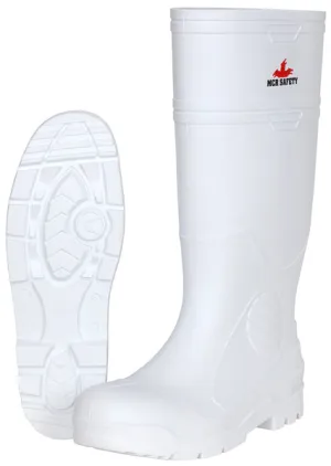 MCR Safety 16" White PVC Boot, Mens, Plain Toe 6