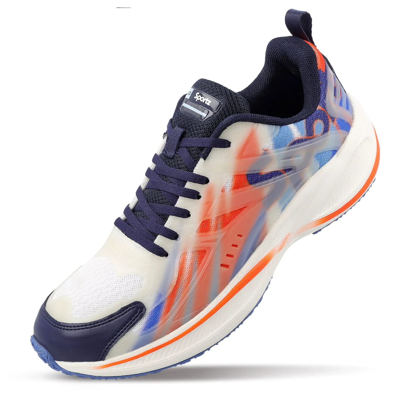 Men's Night Glow Sports Shoe - WS9134 Navy Blue Orange