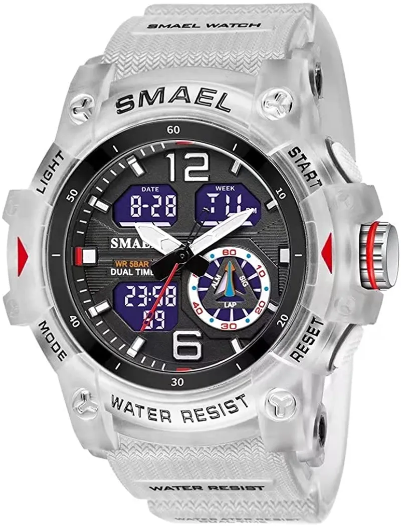 Men's Sports Outdoor Waterproof Wrist Watch with Multi Functions including LED