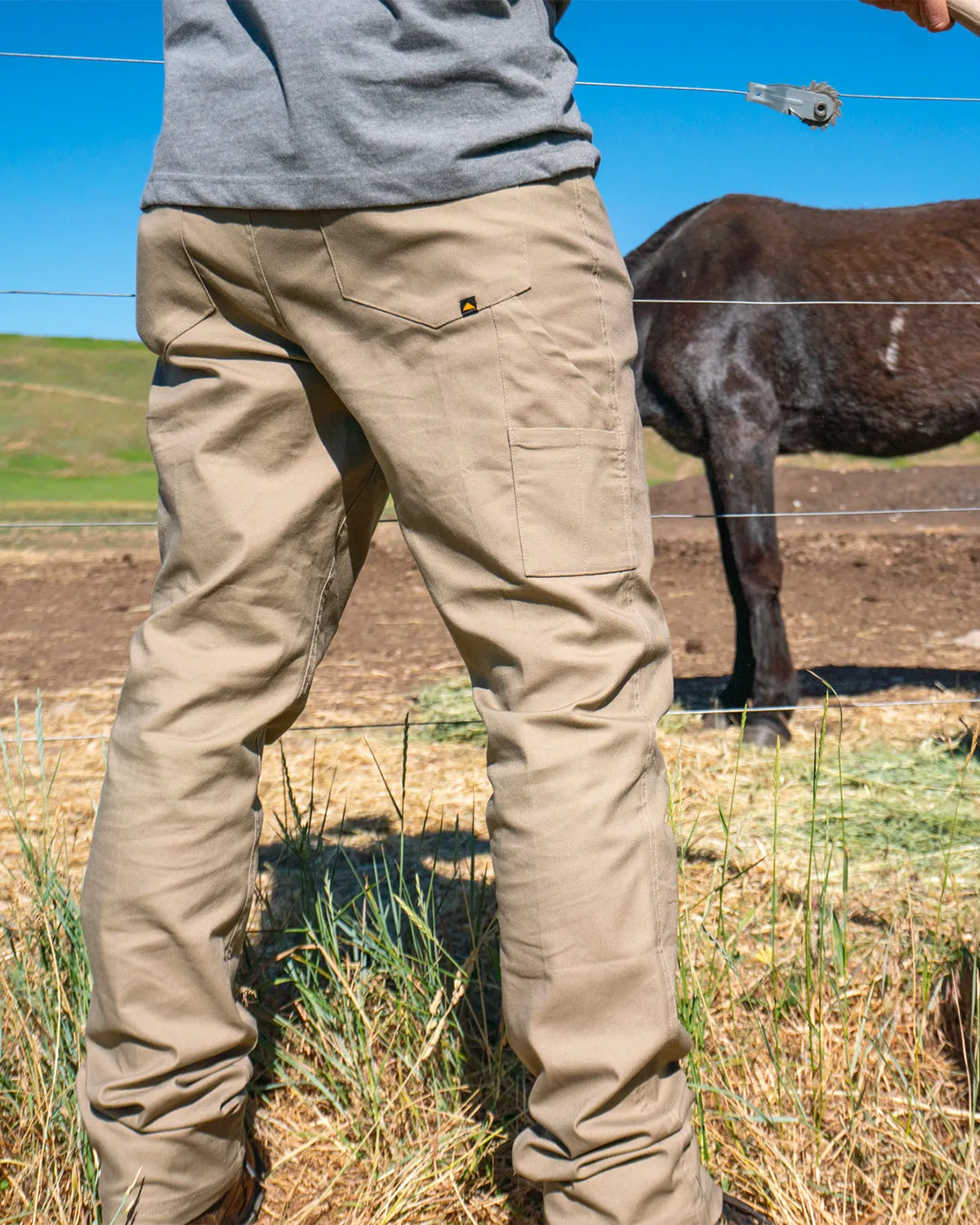MEN'S STRETCH CANVAS UTILITY WORK PANTS - SLIM FIT