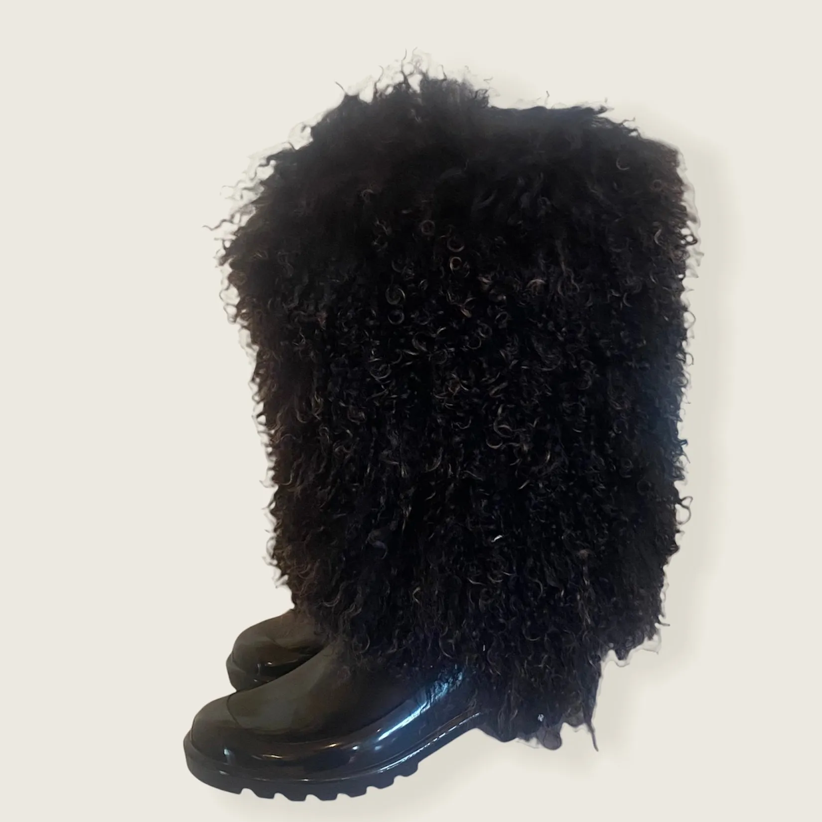 Mongolian Fur Rainboots