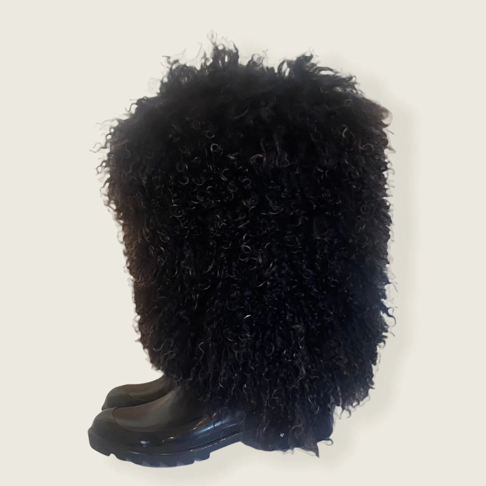 Mongolian Fur Rainboots