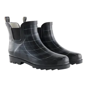 mySTYLE Women's Ankle Rain Boots, Plaid