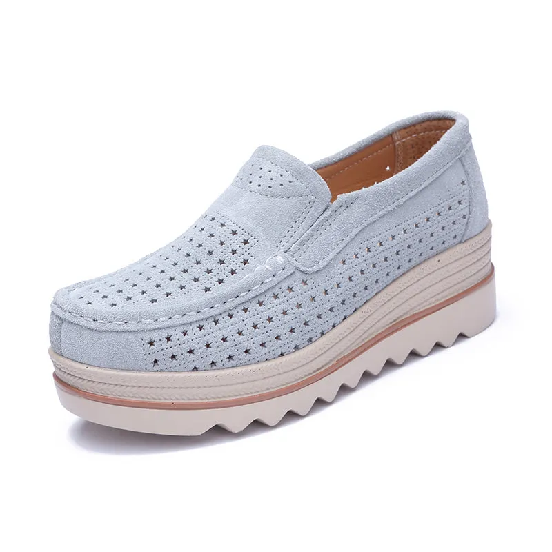 Nanccy Women Slip On platform Comfort Loafers