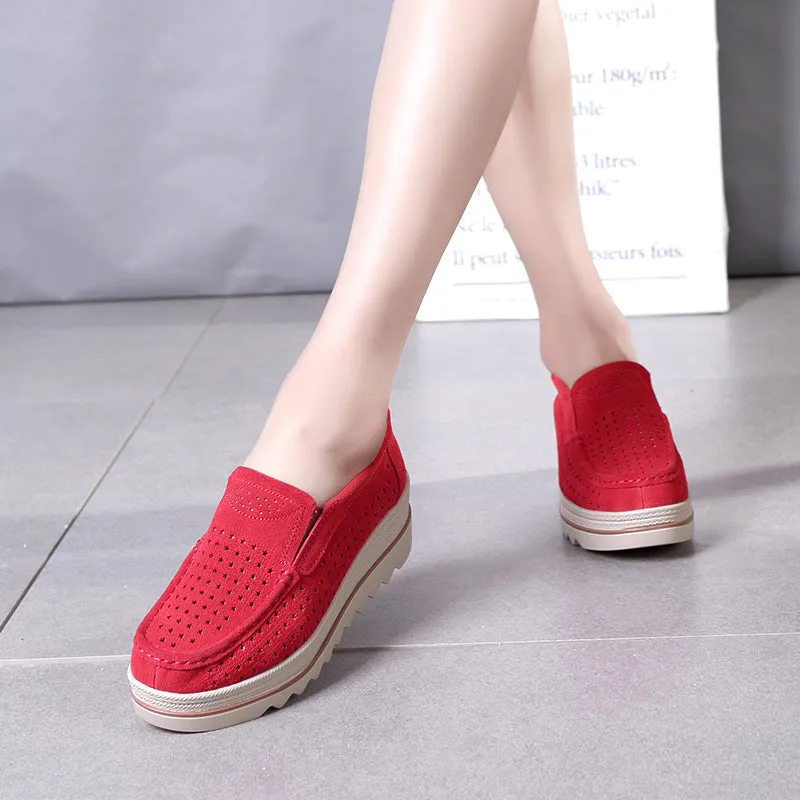 Nanccy Women Slip On platform Comfort Loafers