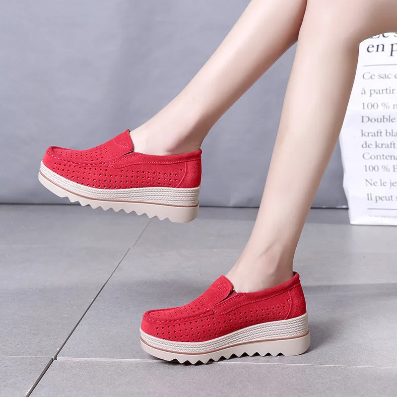 Nanccy Women Slip On platform Comfort Loafers