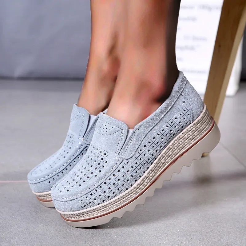 Nanccy Women Slip On platform Comfort Loafers