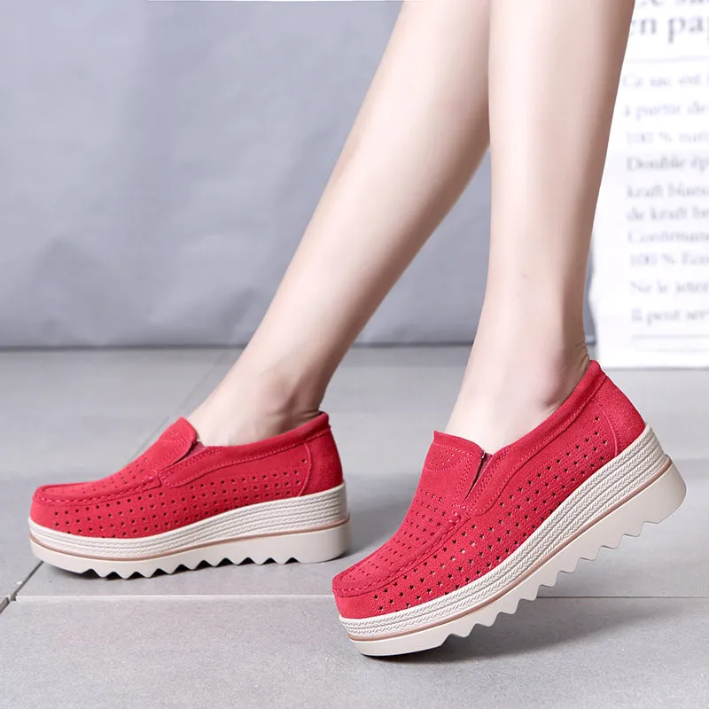 Nanccy Women Slip On platform Comfort Loafers