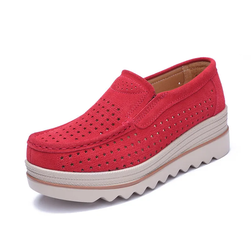 Nanccy Women Slip On platform Comfort Loafers