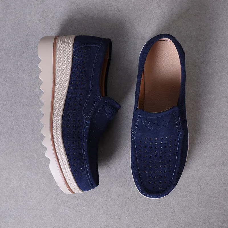 Nanccy Women Slip On platform Comfort Loafers