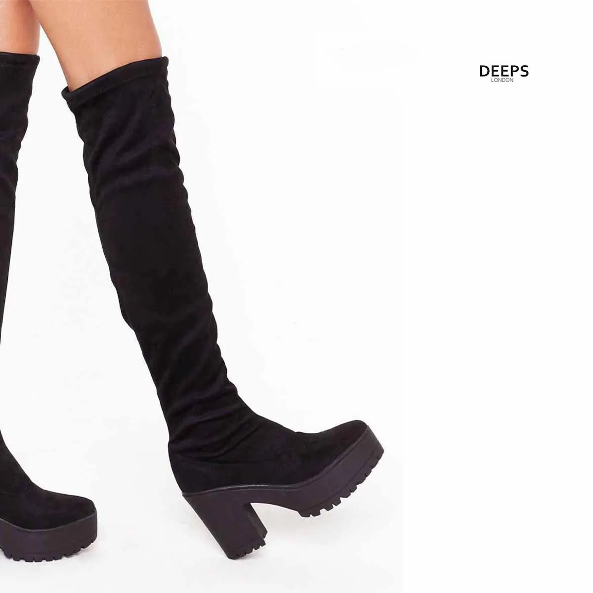 NAYLA WOMEN'S BLOCK HEEL OVER THE KNEE THIGH HIGH PARTY BOOTS