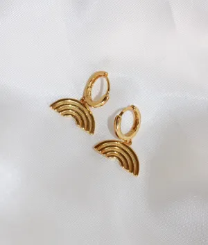 No Rain, No Rainbow - Earrings, Gold