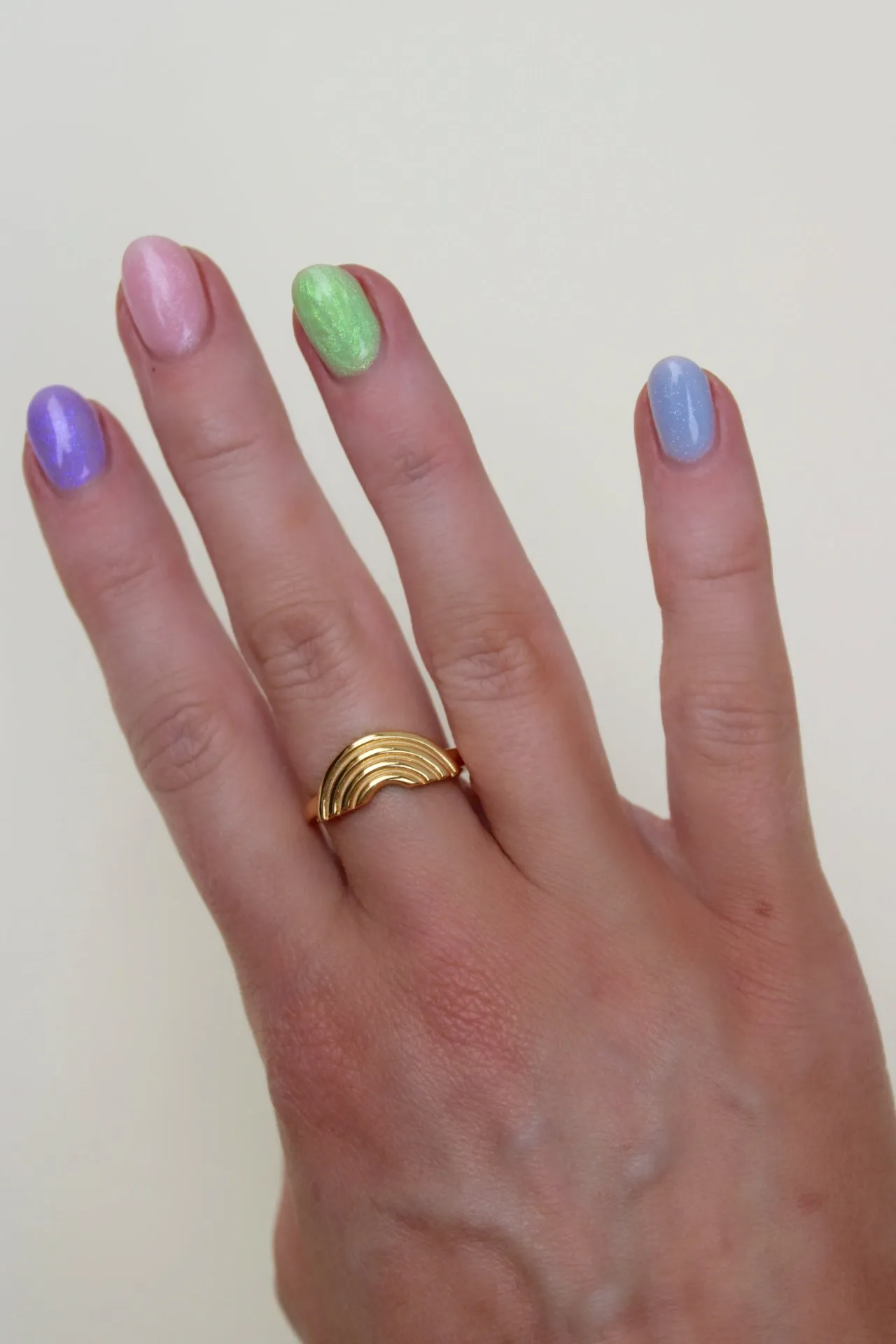 No Rain, No Rainbow - Ring, Gold