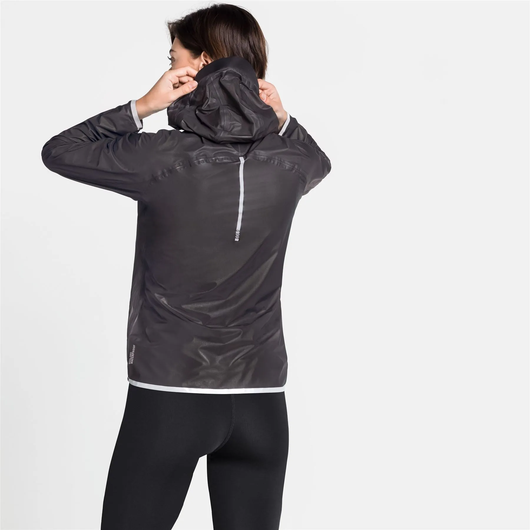 Odlo Zeroweight Women's Running Jacket in Black - Dual Dry Waterproof Tech