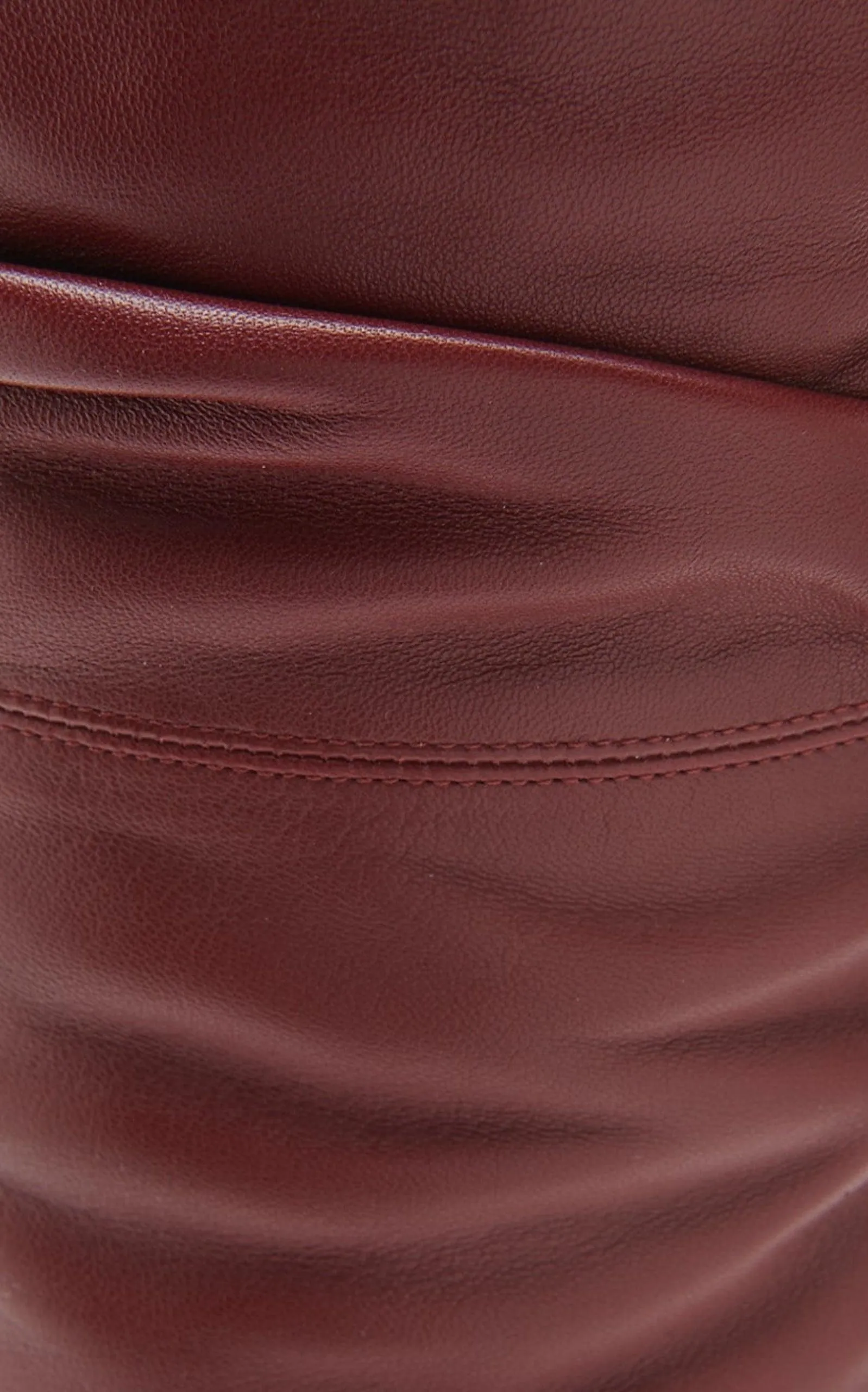 Olivia Burgundy Tall Leather Over The Knee Boots