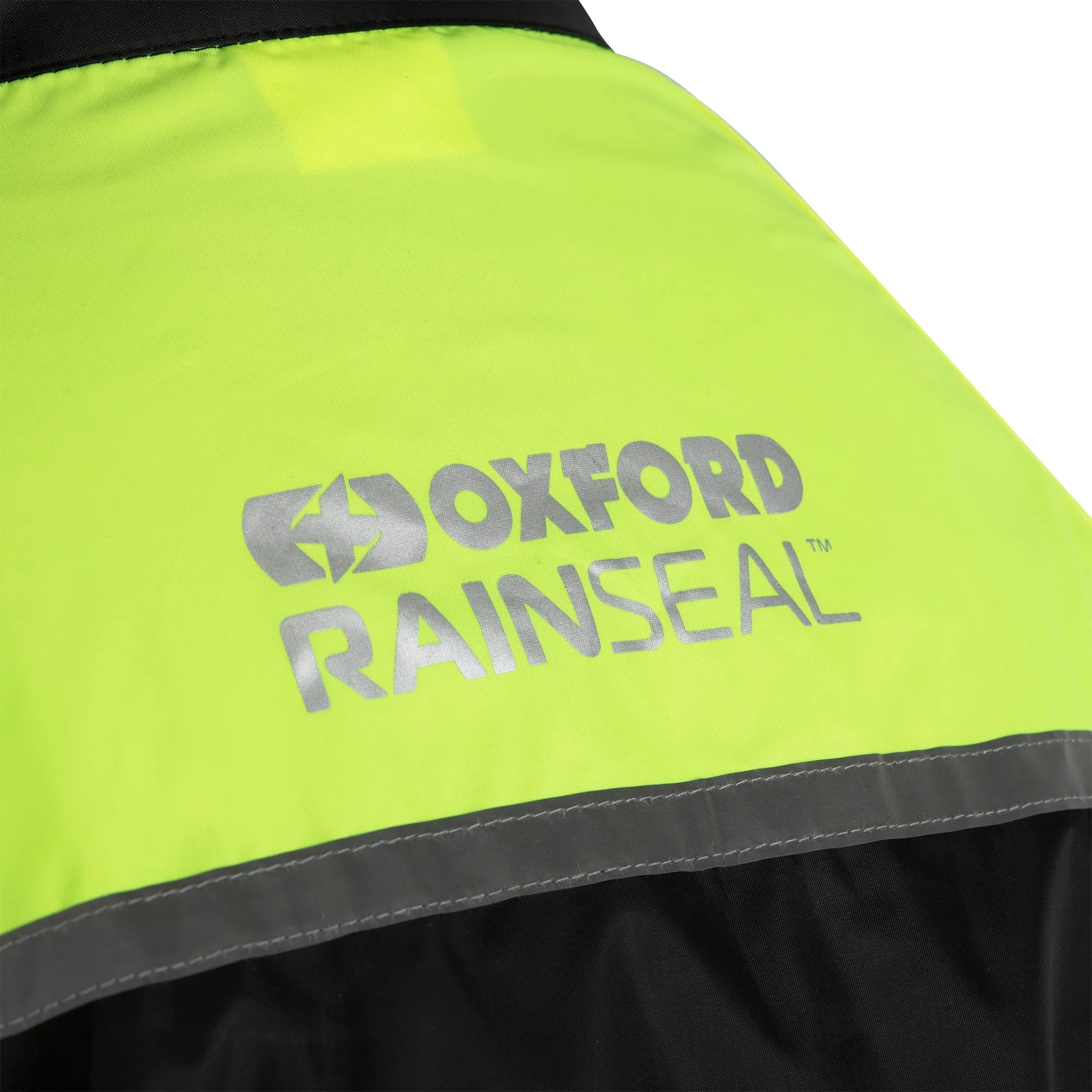 Oxford Rainseal Waterproof Motorcycle Oversuit Rain Black Fluo
