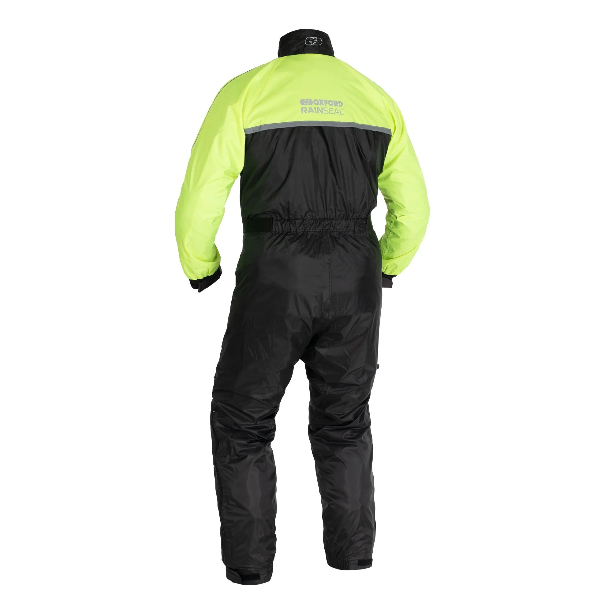 Oxford Rainseal Waterproof Motorcycle Oversuit Rain Black Fluo