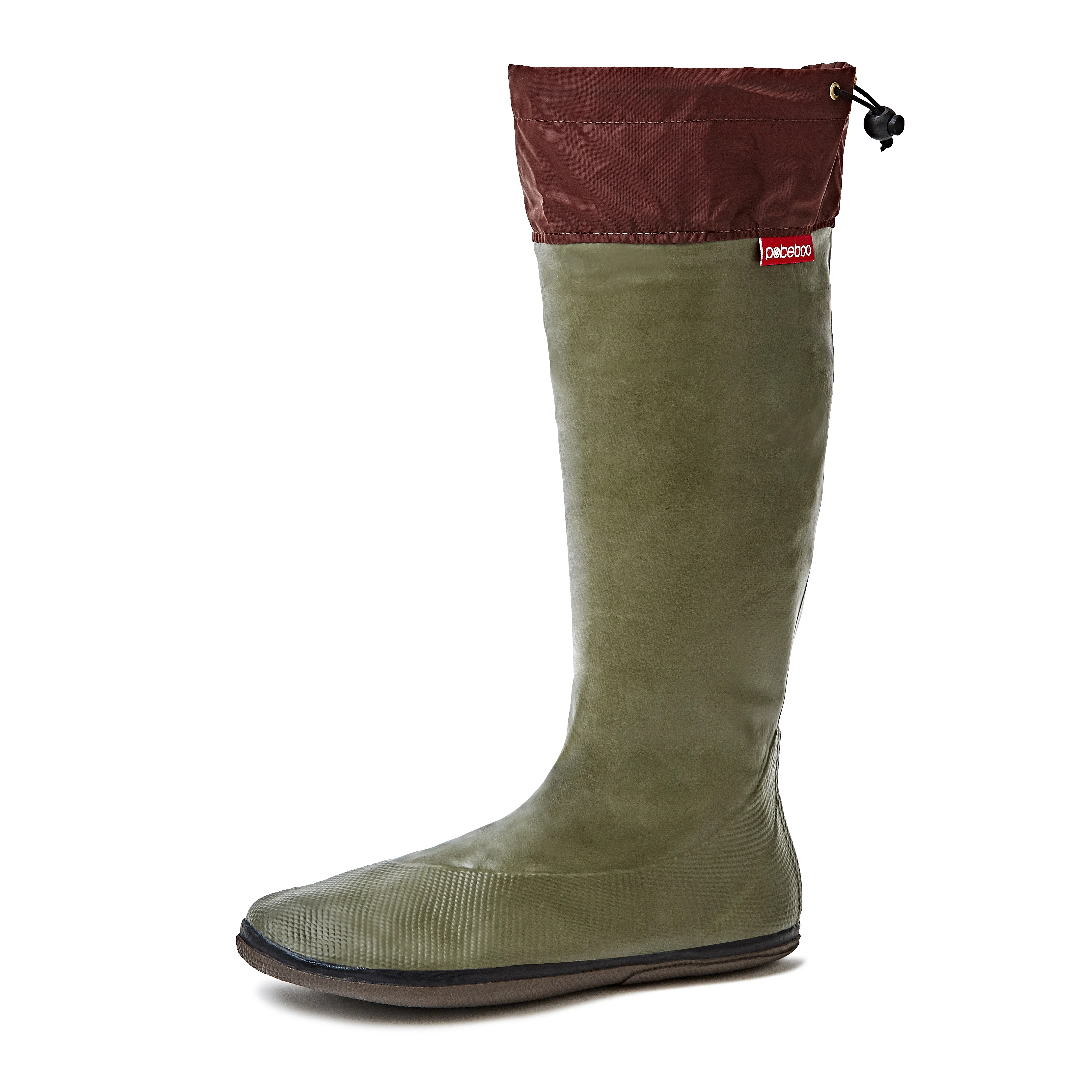 Packable Rubber Rain Boots - Khaki