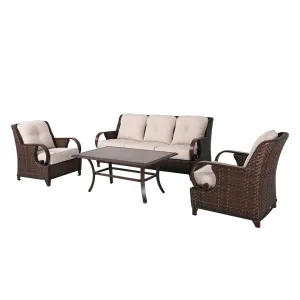 Patio Time Brooks 4-piece Wicker Sofa Set