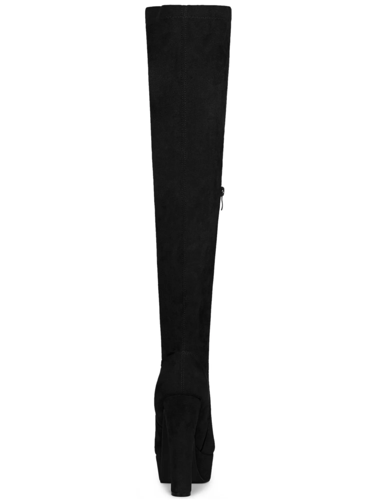 Perphy Women's Platform Block Heel Over the Knee Thigh High Boots