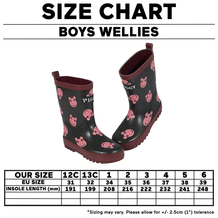 PIGGY - Piggy Wellington Rain Boots (Rubber Boots, Youth)