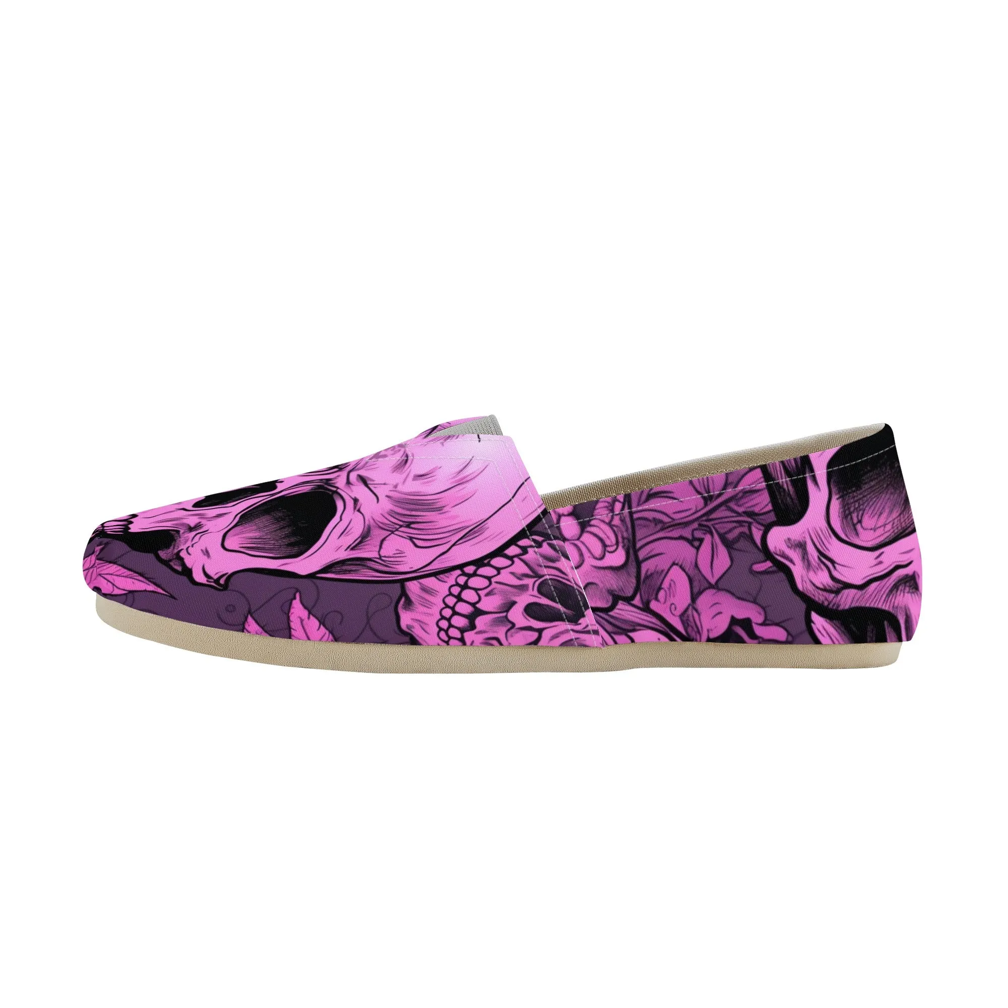 Pink Skull Casual Shoes