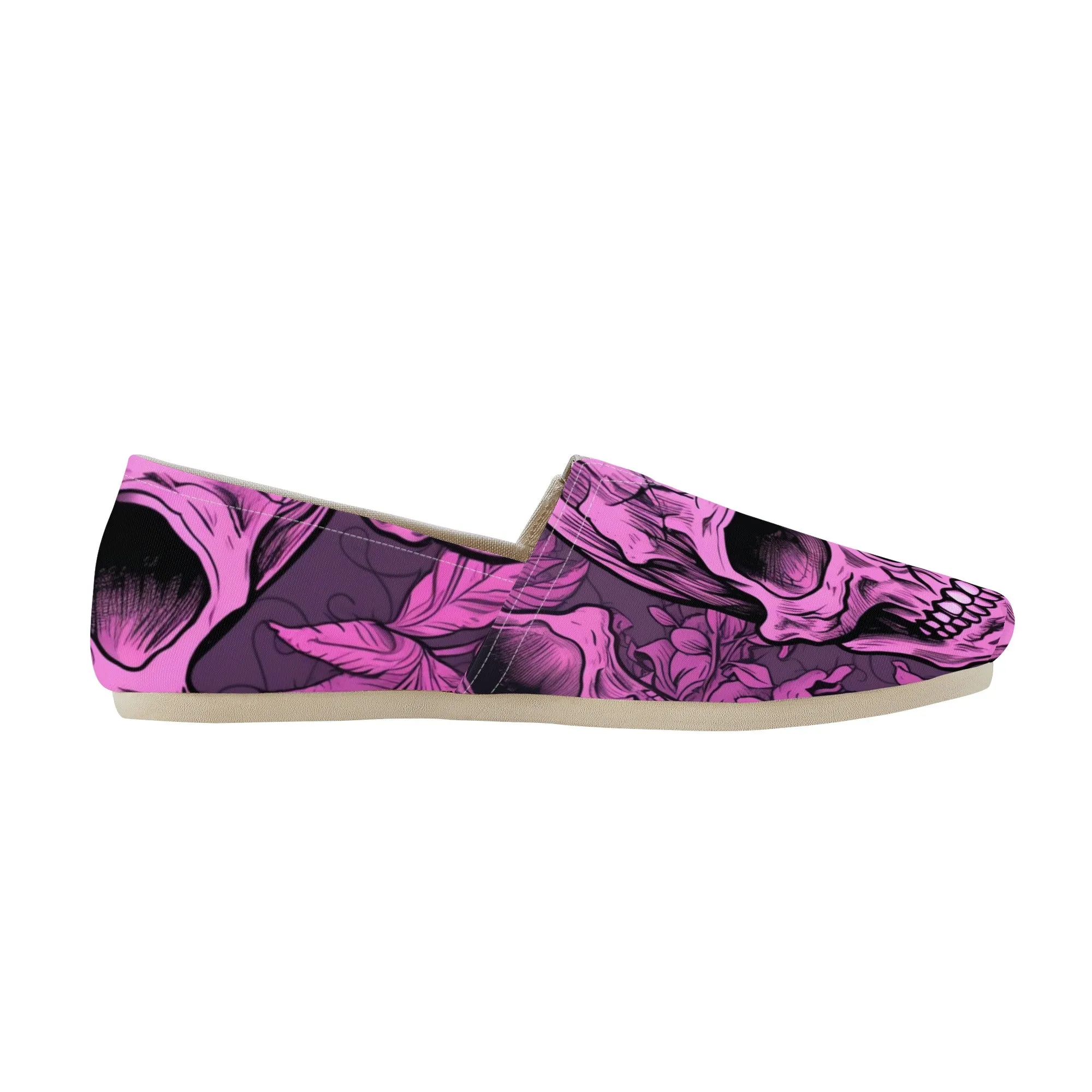 Pink Skull Casual Shoes
