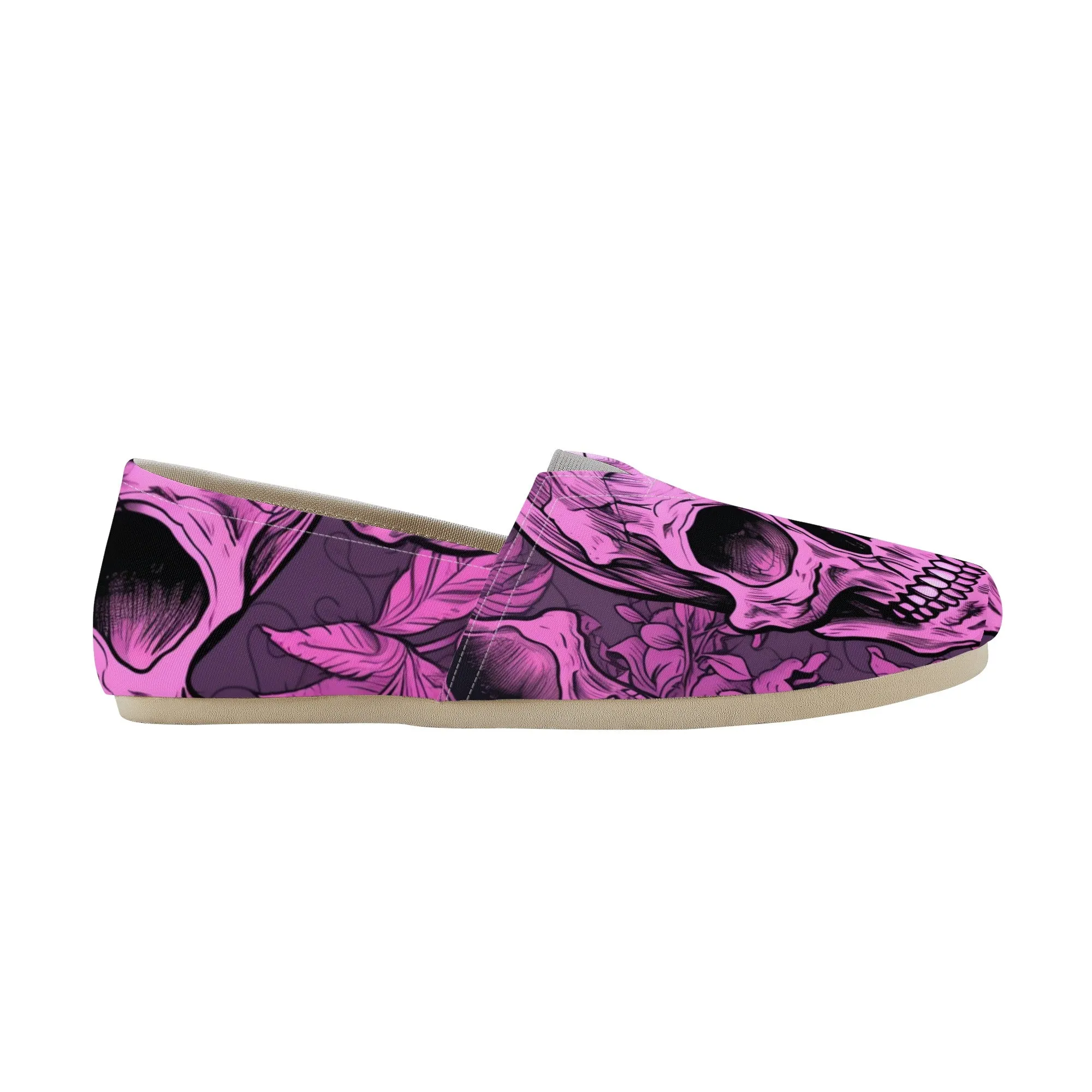 Pink Skull Casual Shoes