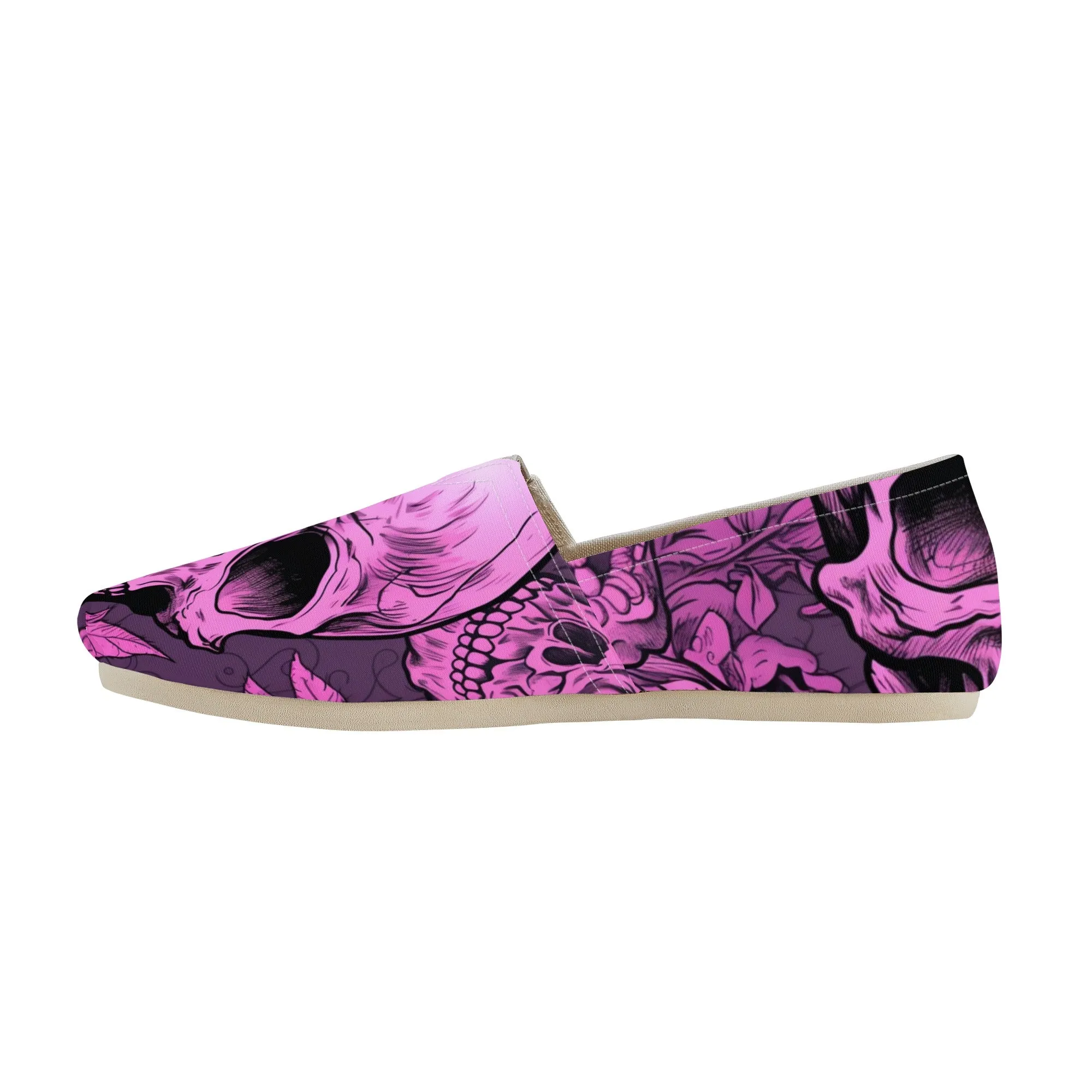 Pink Skull Casual Shoes