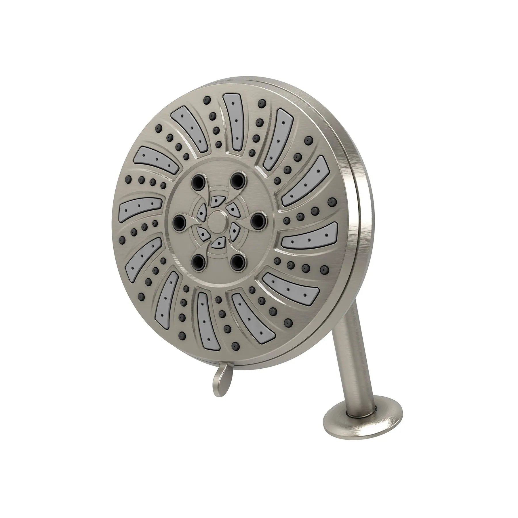 Rain Shower 6-Settings, Soft Self-Cleaning Nozzles, ABS Ball Joint With Stainless Steel Shower Arm