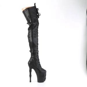 RAPTURE-3028 Black Thigh High Boots