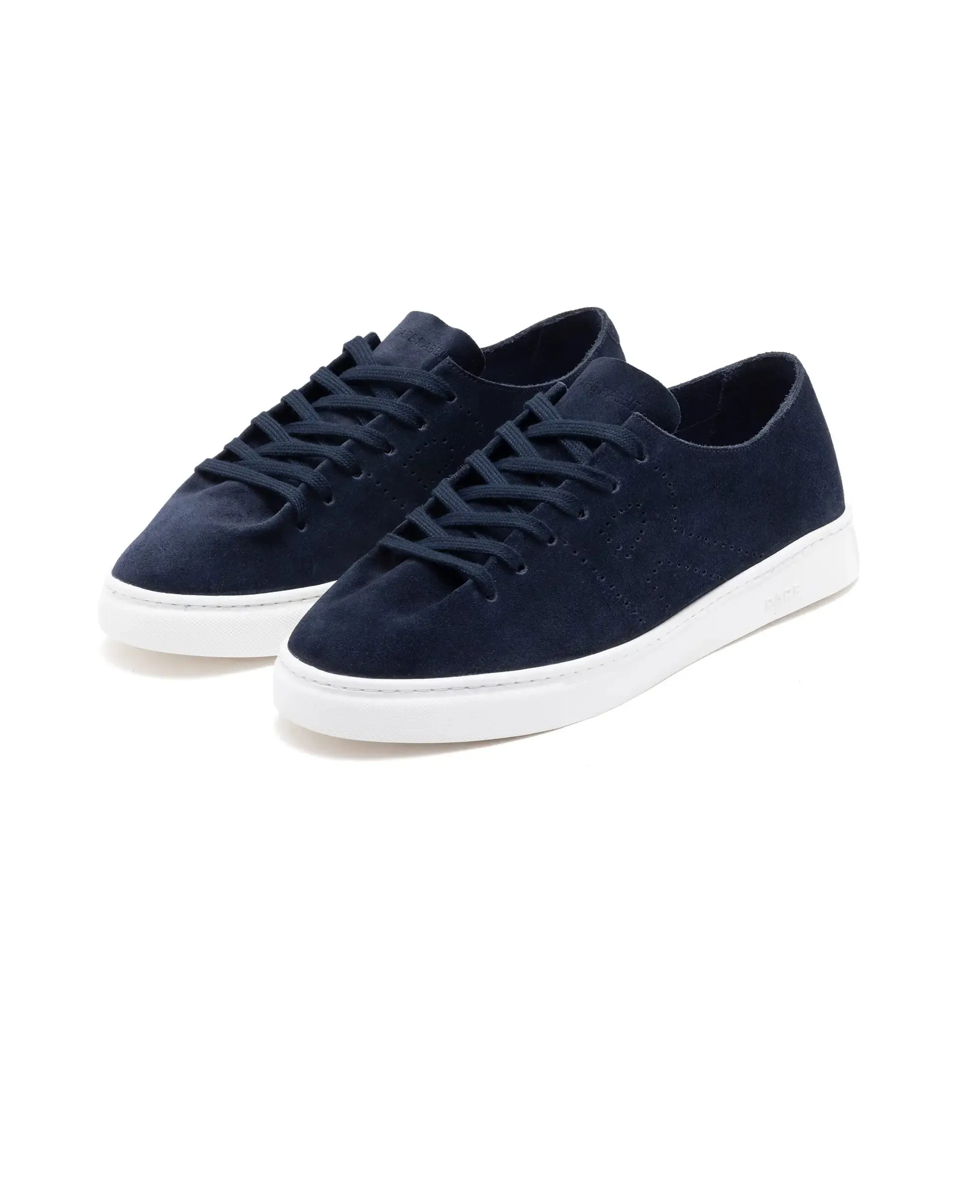 Rare Rabbit Men Skin Navy Suede Monotone Upper Low-Top Lace-Up Plain Shoes