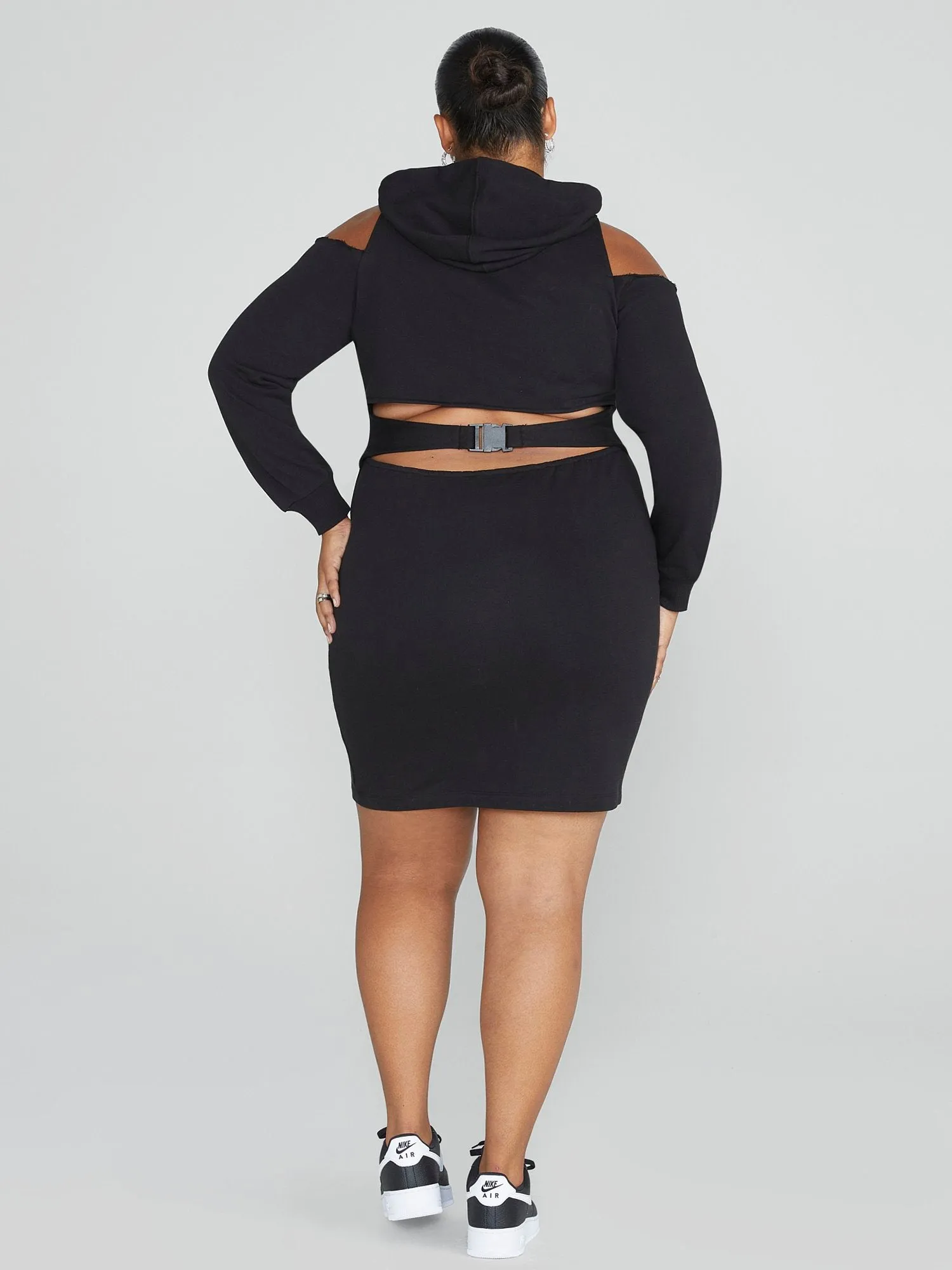 Rhianne Cold Shoulder Hoodie Dress