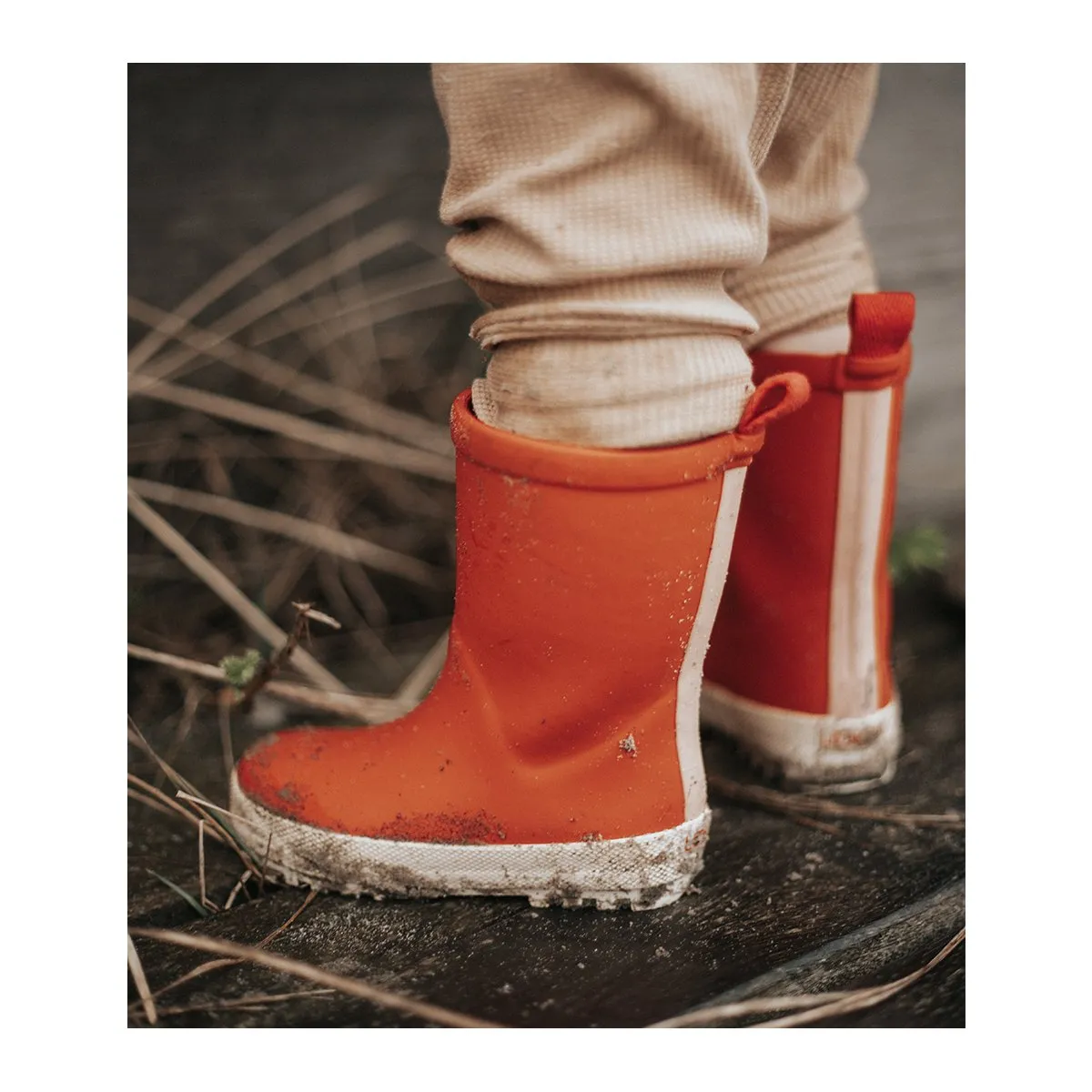 River Rain Boot - Apple red/creme de la creme mix