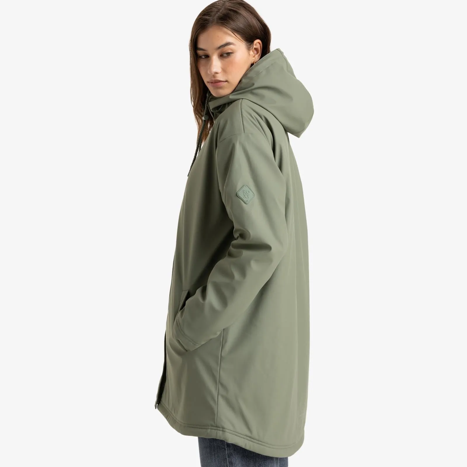 Roxy Womens Rain Road Waterproof Rain Jacket