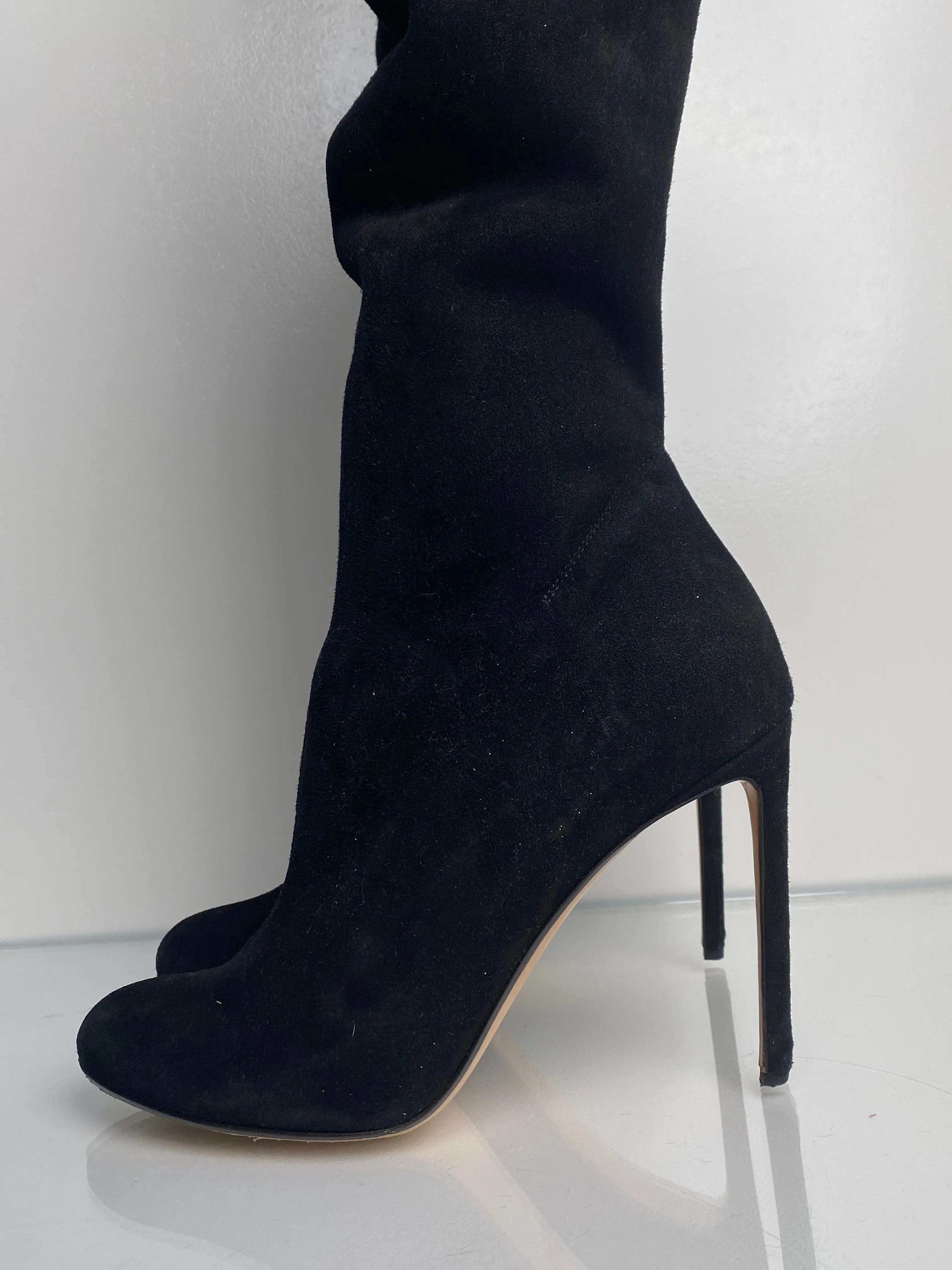 Russo Black Thigh High Boots, 39.5