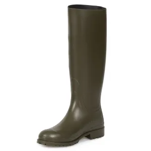 Saint Laurent Olive Green Rain Boots