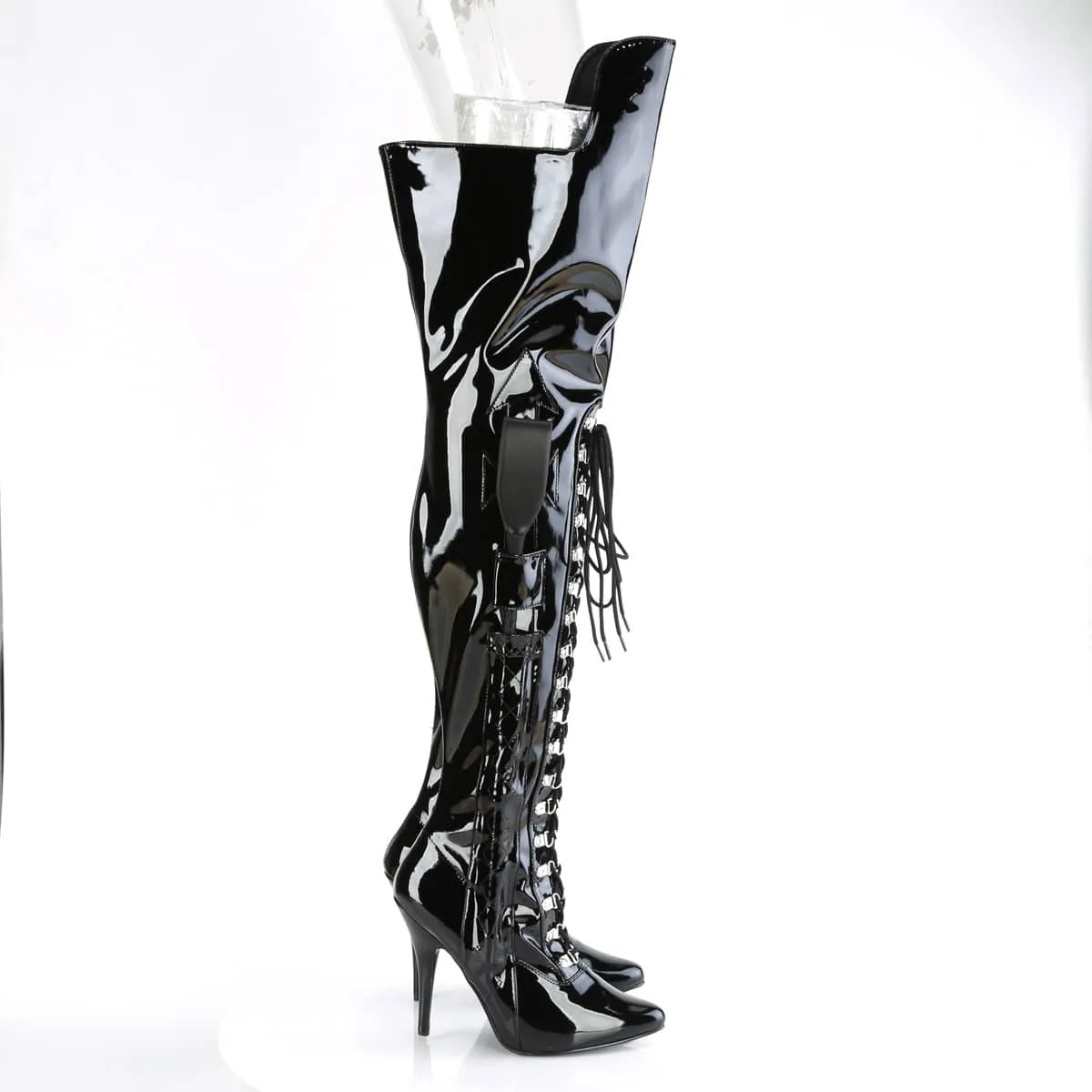 SEDUCE-3082 Black Thigh High Boots