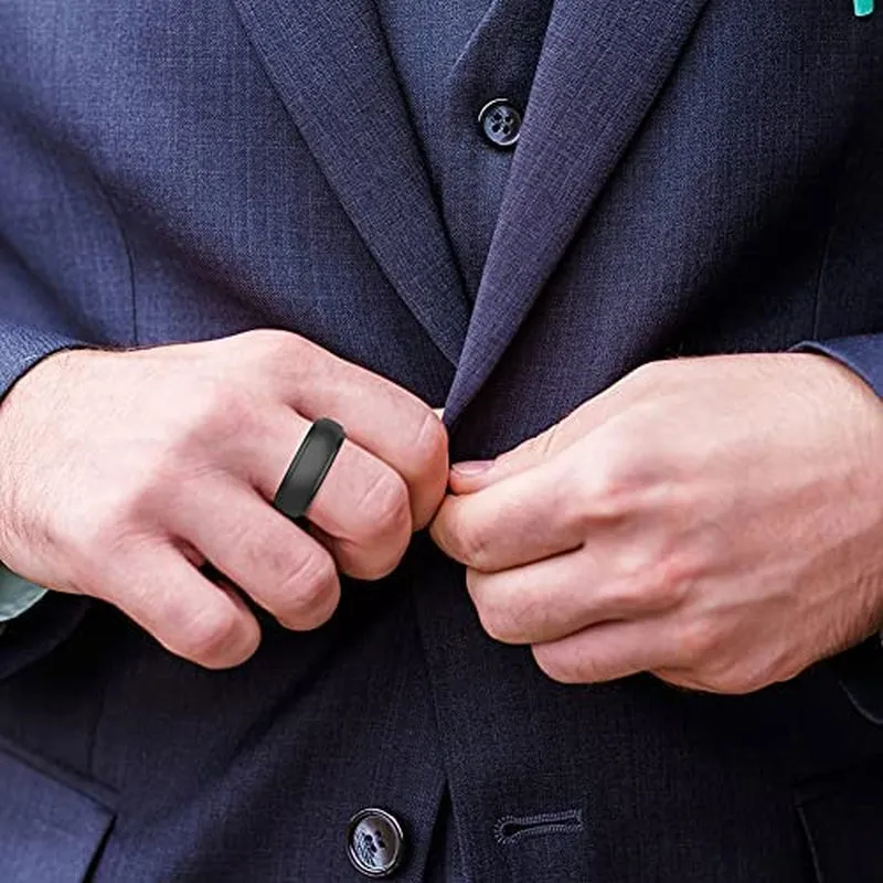 Silicone Wedding Band Men - 2/4/7 Rings