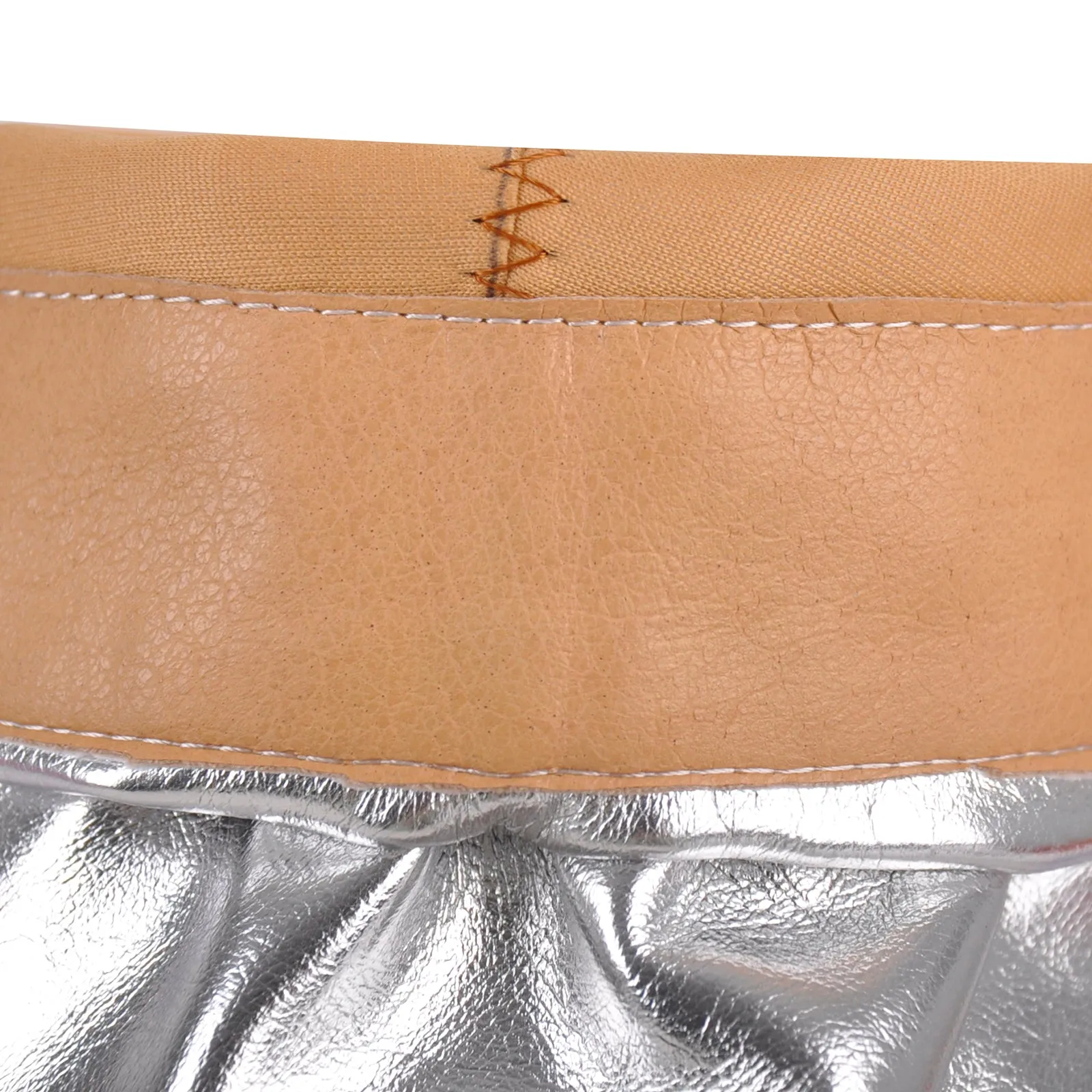 Silver Metallic Wedge Heel Fold Over Boots