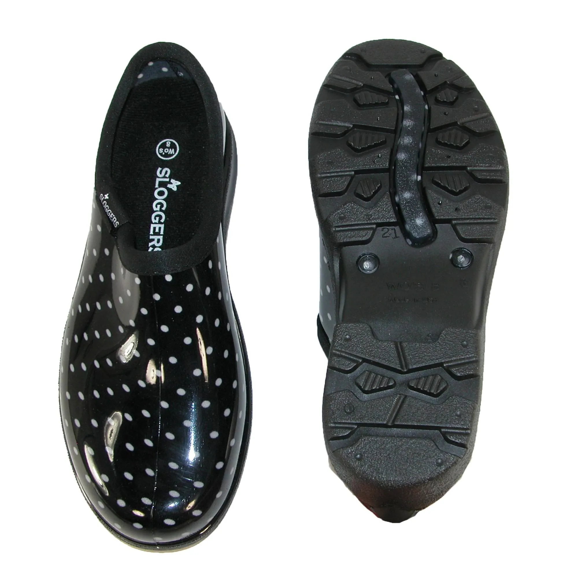 Sloggers Women's Polka Dot Print Short Rain and Garden Shoes