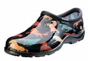 Sloggers® Women’s Waterproof Comfort Shoes (Size 9, Black & White Polka Dots)