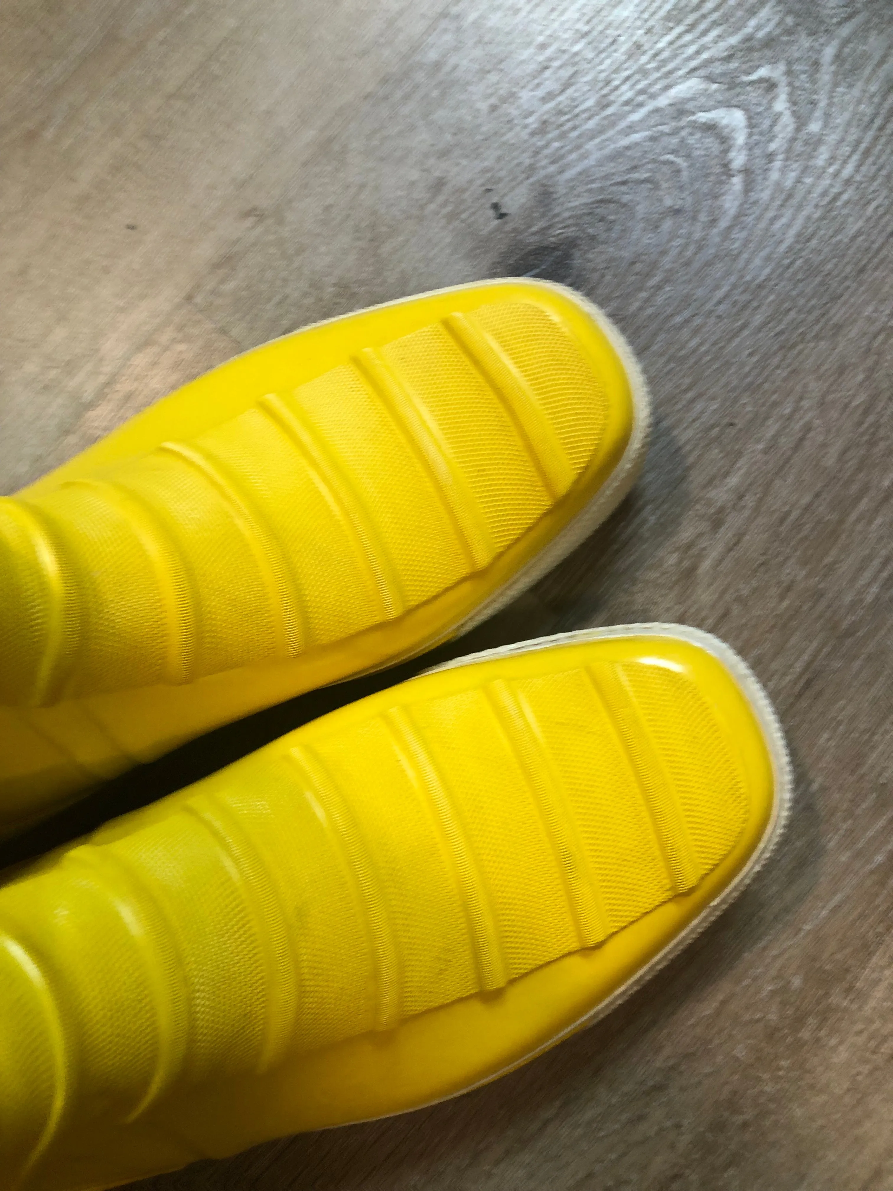 SOLD Vintage Nokia Yellow Rubber Sailing Boots, Made in Finland, 13 Mens US/ 46EUR